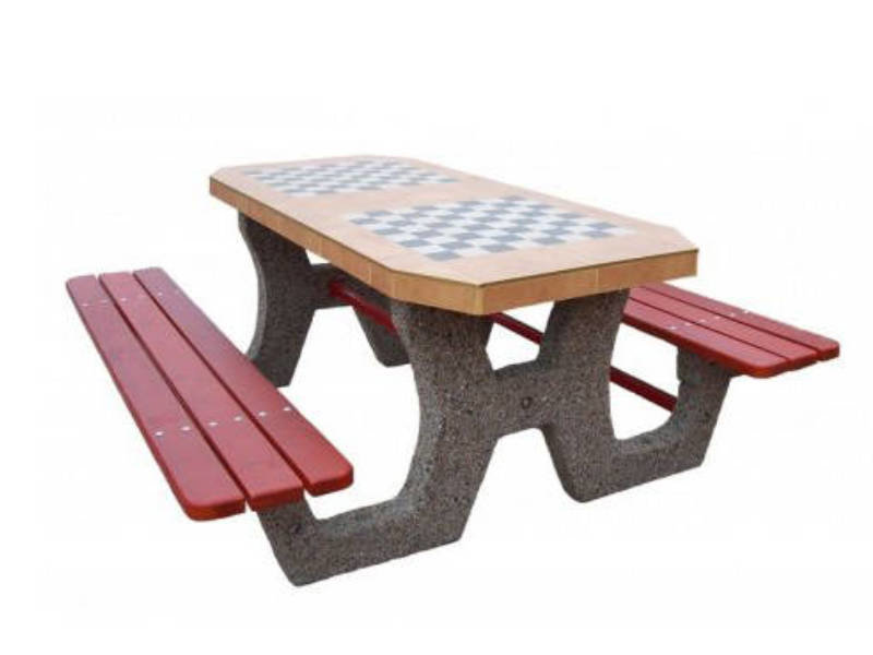 Betonnen schaak-picknicktafel