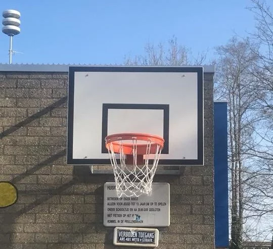 Basketbalbord met muurbevestiging