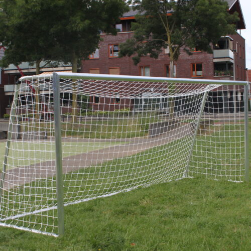 Aluminium Pupillen voetbaldoel JVD150 5 × 2 meter met bodemraam van 1,5 meter