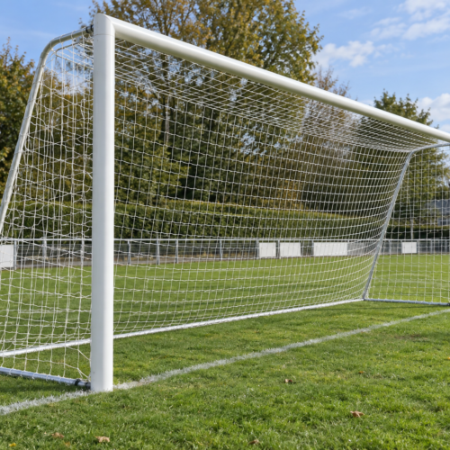 Aluminium voetbaldoel vaststaand vaste netbeugel