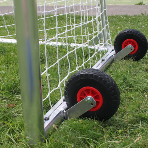 Pupillen voetbaldoel JVD150 32 Detail van de transportwielen van het Pupillen voetbaldoel JVD150