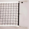 Schoolvolleybalnet met houten spanstokken 51 Stevig volleybalnet met houten spanstokken aan zijdes