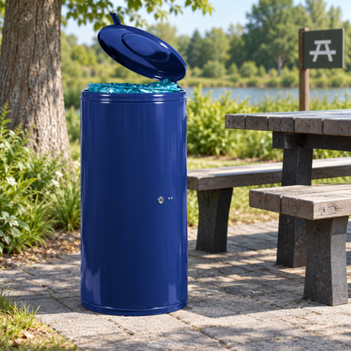 Buitenafvalbak Peter Light 120 liter bij picknickplaats