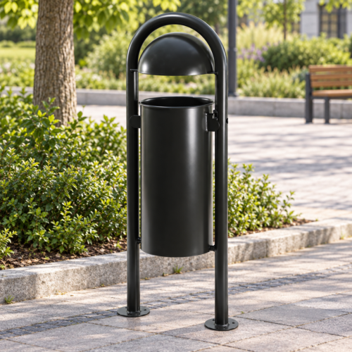 Buitenafvalbak R2 40 liter in openbare buitenruimte