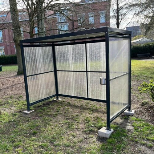 Rookhok - rookabri Perdok 53 Rookoverkapping Perdok 3x1.5m Kapellen Belgie prefab betonpoeren