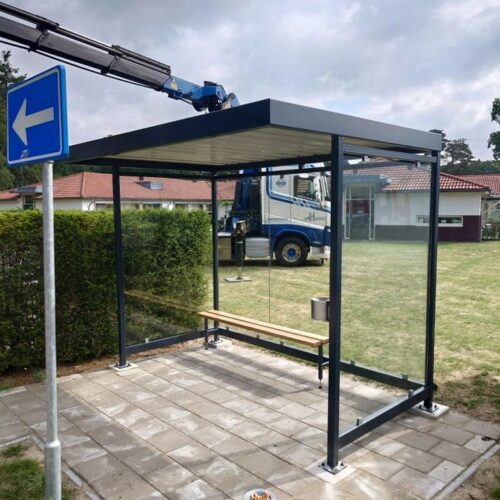 Rookabri model Palermo 57 rookoverkapping voor 5 tot 6 personen staal en glas gemonteerd op poeren