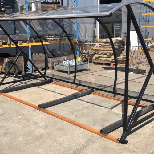 Fietsoverkapping BF1000 – Halfrond & Transparant 181 Productie 4,5 m BF1000 overkapping