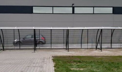 Fietsoverkapping BF1000 – Halfrond & Transparant 261 Fietsenstalling BF1000 voor scholen