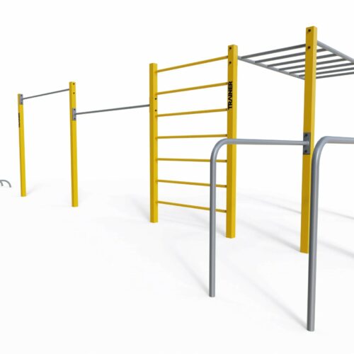 Calisthenicstoestel SWN12 5 Met de Calisthenics toestellen SWN12 verbeter je kracht, conditie en uithoudingsvermogen in één outdoor training.