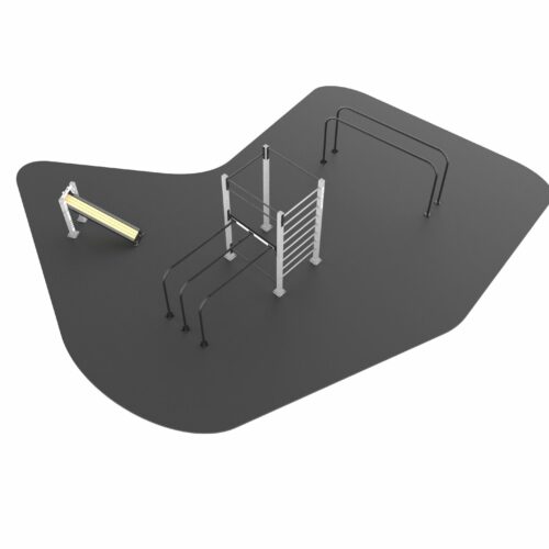 Calisthenics toestel Petum 76 Calisthenics toestel Petum+ met sit-up bank en parallel bars