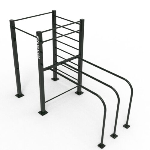 Calisthenics toestel Petum 43 De Petum+. Klein maar fijn. Buitenfitness - calisthenics toestel uit het topsegment.