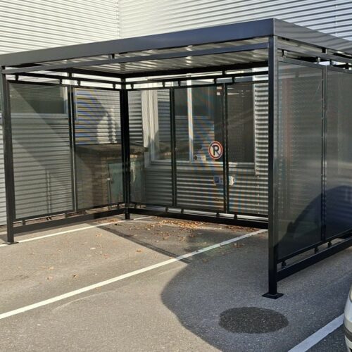Fietsoverkapping Hagen – Luxe Design & Maatwerk 94 Rijwieloverkapping model Hagen 4 x 2m geleverd te Ede