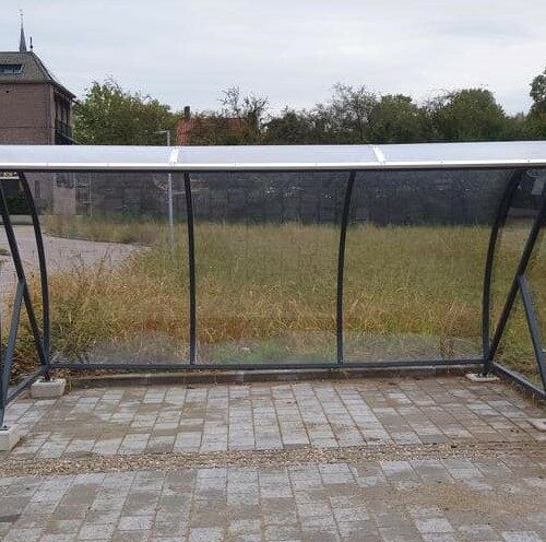 Fietsoverkapping BF1000 – Halfrond & Transparant 236 Rijwieloverkapping voor 10 tot 12 fietsen.