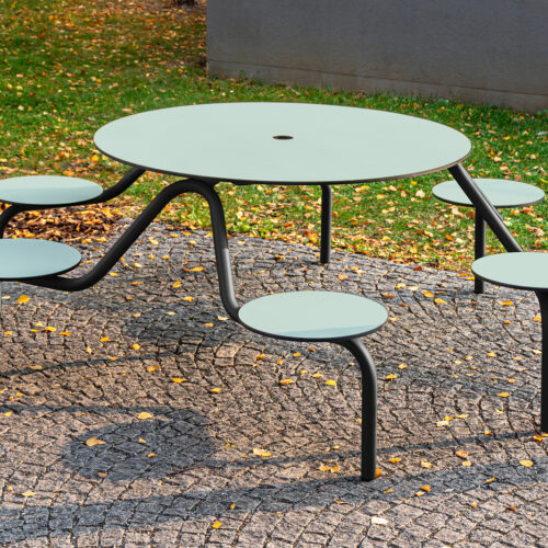 Picknicktafel Gauss. met 6 vaste zittingen