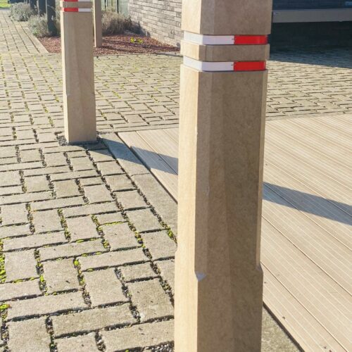 Diamantkop afzetpalen Govaplast 11 De ultieme duurzaamheid. Parkeerpaal met diamantkop van Govaplast.