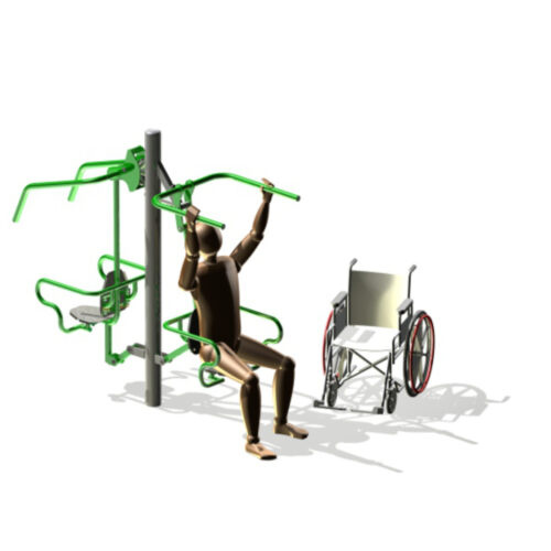 Buitenfitnesstoestel voor mindervaliden Double Chest Press 4 Buitenfitnesstoestel voor mindervaliden Double Chest Press - Afbeelding 2
