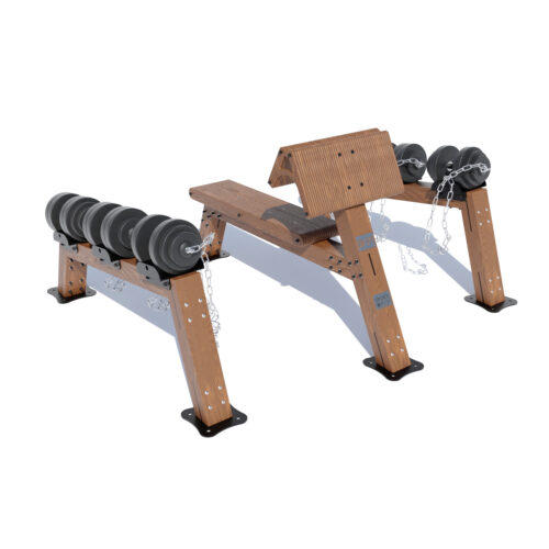 Stel een complete buitenfitness samen met houten krachtsporttoestellen. Natuurlijk design en maximale duurzaamheid.