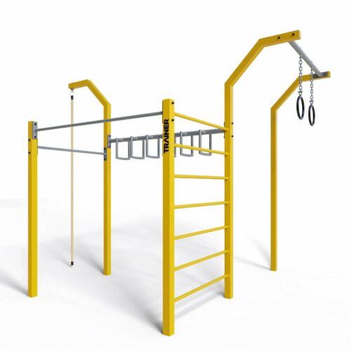 Calisthenicstoestel SWN07 5 De Calisthenics SWN07 toestellen zijn modulair uitbreidbaar en geschikt voor gebruikers van 140 cm tot 150 kg.