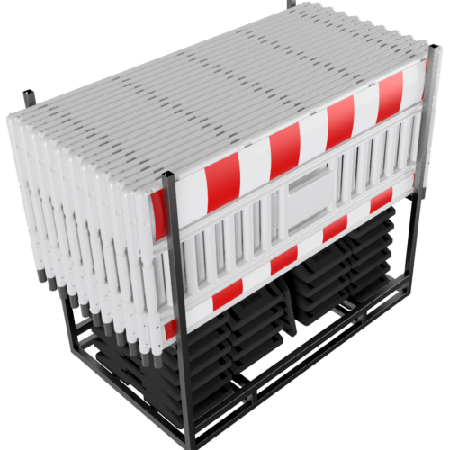 Voordeel-set Veiligheidshekken 3 – Superaanbieding! Complete transport-/opslagpallet met 20 Euro 3 veiligheidshekken en rode reflecterende folie