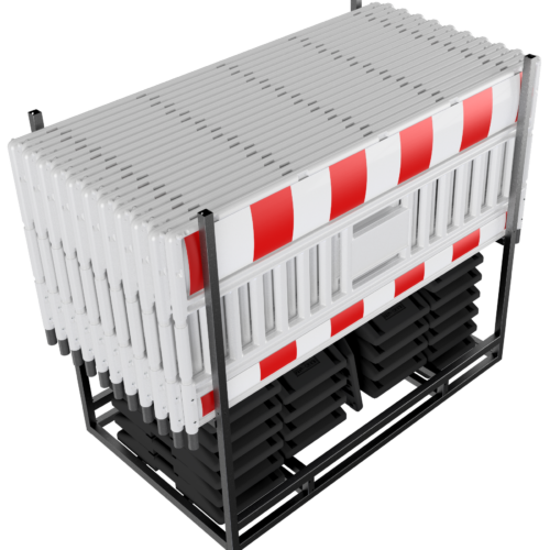 Voordeel-set Veiligheidshekken 3 – Superaanbieding! Complete transport-/opslagpallet met 20 Euro 3 veiligheidshekken en rode reflecterende folie