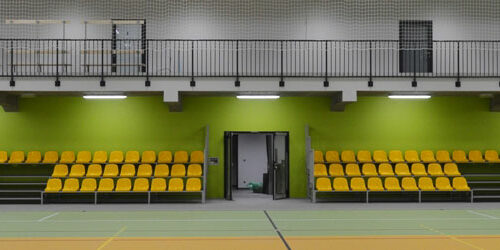 Tribunes voor sporthallen model Montreal 20 Deze voordelige tribune is een aanwinst voor uw accommodatie. Als bouwpakket geleverd of volledig door u geinstalleerd.