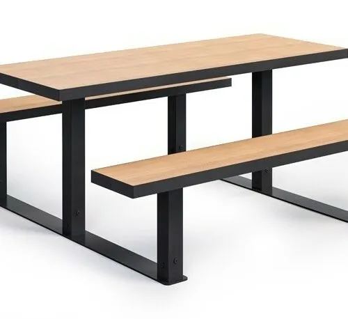 Picknicktafel staal met Composiet blad en zitting