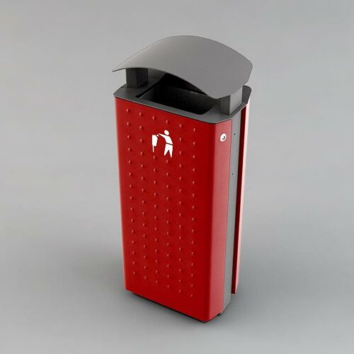 Buiten afvalbak voor de openbare ruimte. Nederlands fabricaat. Inhoud 100 Liter