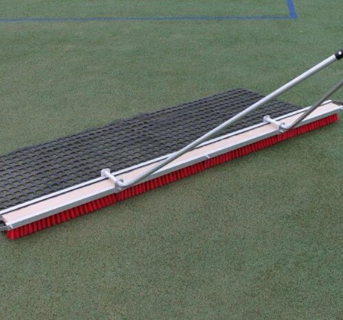Baanbezem met rubberen sleepmat