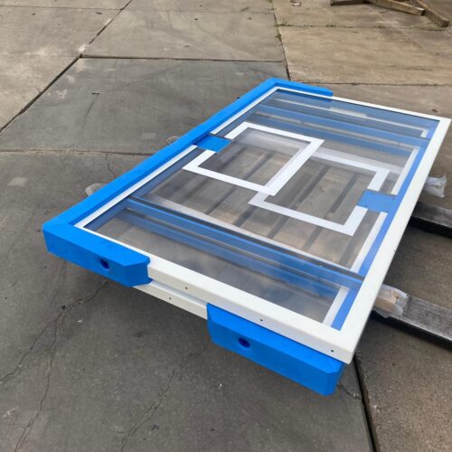 Basketbalbord Profi compleet 22 Wedstrijdformaat basketbalbord, Nederlands fabricaat!