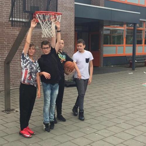 Basketbalpaal Rothe Fixed 42 Soms wil de klant de basketbalpaal op kinderhoogte. Geen probleem, we monteren de basketbalpaal dan gewoon wat dieper de grond in.
