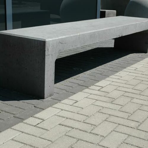 Betonnen parkbank. Antraciet.