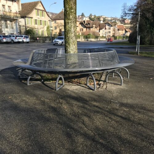 Parkbank Rest gebogen 57 Volledig ronde boombank Rest.