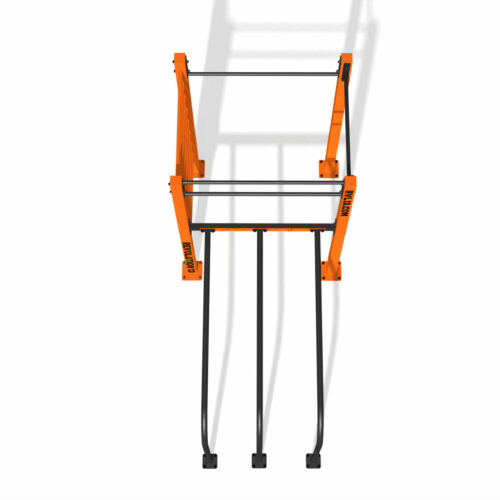 Calisthenics toestel Petum 41 Bovenaanzicht van het onbeperkt uitbreidbare mini fitness outdoor station, model Petum+.