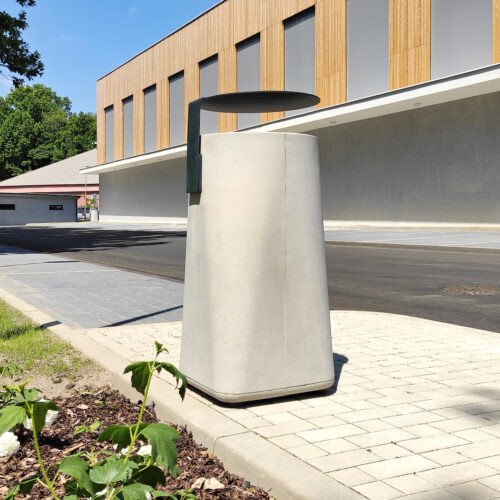 Buiten afvalbak Koln 14 Betonnen buiten afvalbak Koln voor parken, pleinen en openbare ruimtes