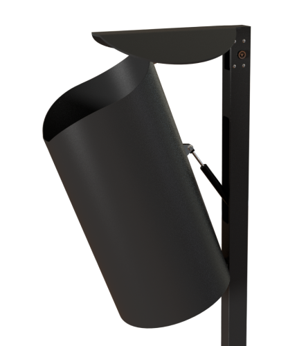 Buitenafvalbak model Wave 6 Door de gasveer ondersteuning, zeer eenvoudig te legen buiten afvalbakken.