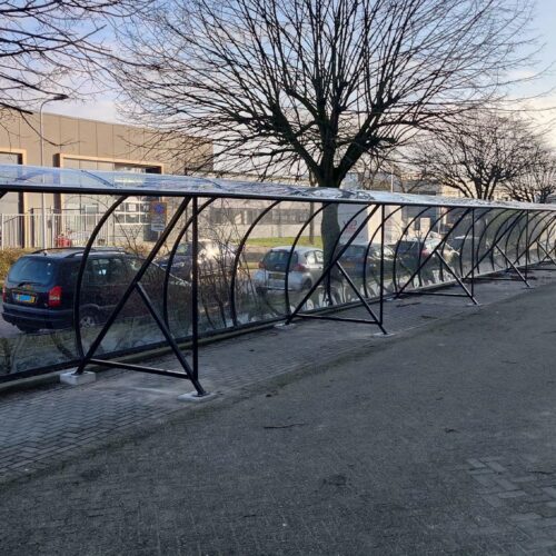 Fietsoverkapping BF1000 – Halfrond & Transparant 211 Fietsoverkapping lengte 78 meter