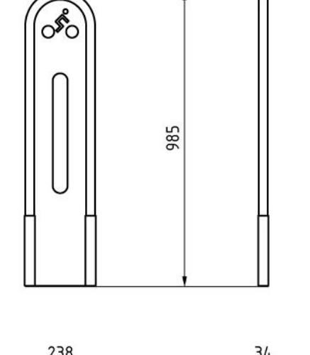 Fietsenrek model Santo 21 Standaard RAL kleuren