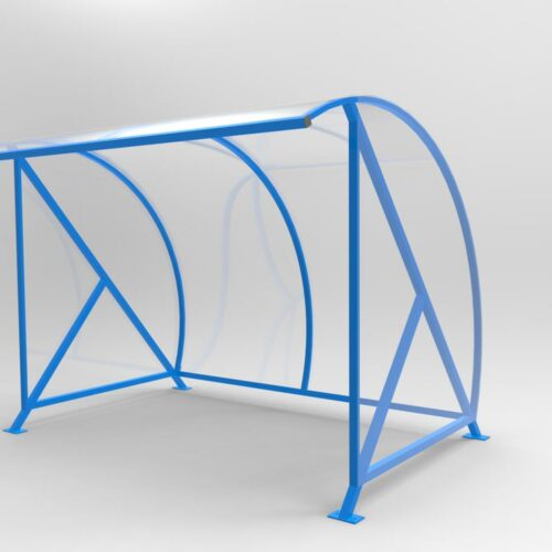 Fietsoverkapping BF1000 - AANBIEDING 114 Rijwieloverkapping render 3m blauw