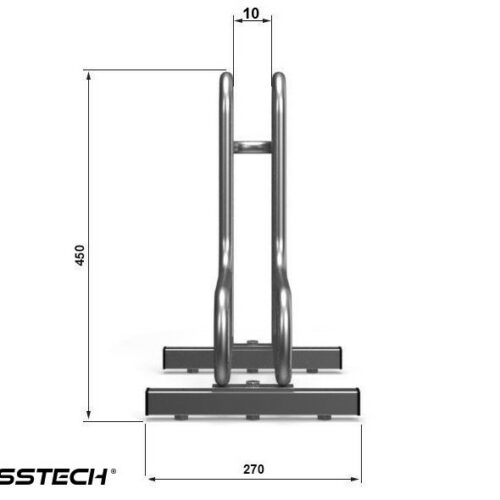 fietsenrekken model RAD 11 Fietsenrek RAD Ook leverbaar met bandbreedtes 10 en 13cm voor fatbikes en mountainbikes.