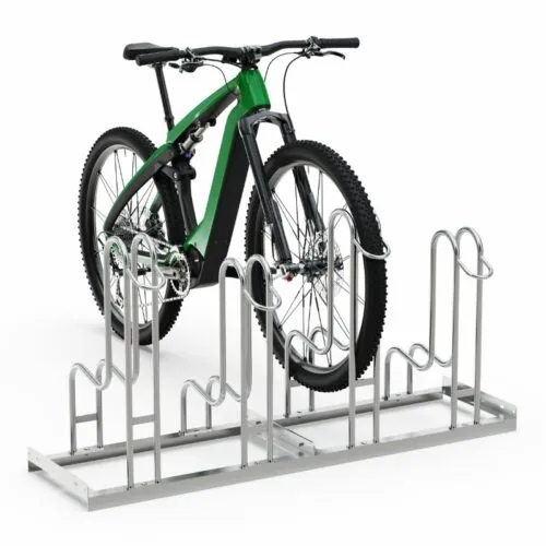 Hoog-laag fietsenrek model FR4000, onbeperkt schakelbaar en in een enkelzijdige en tweezijdige uitvoering leverbaar.