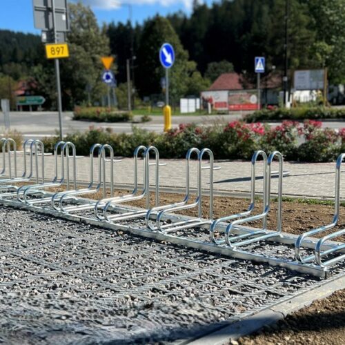 fietsenrekken model RAD 9 Fietsenrek RAD met 8 fietsplekken uitgevoerd in luxe rvs