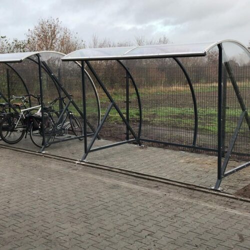 Fietsoverkapping BF1000 – Halfrond & Transparant 150 fietsoverkappingen met transparante kap