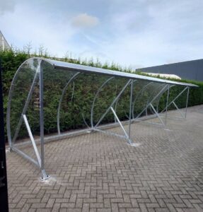 Fietsoverkapping model BF1000 voor 21 fietsen