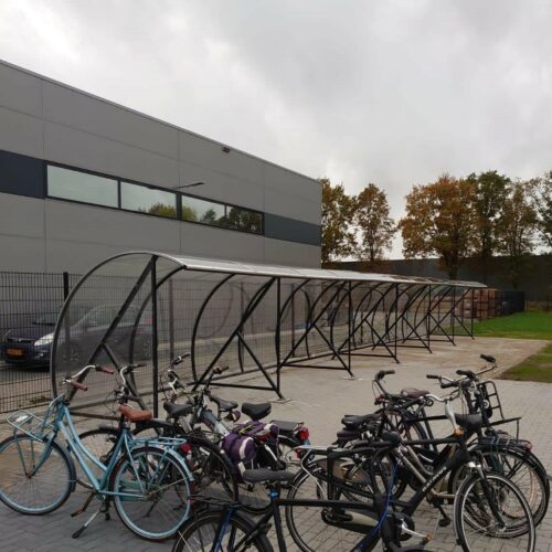 Fietsoverkapping BF1000 – Halfrond & Transparant 200 Grote fietsoverkapping lenget 18 meter