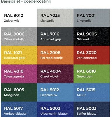 Fietsservicestation PRS-sV20 21 Leverbare standaard ral kleuren, andere ral kleuren op aanvraag mogelijk.