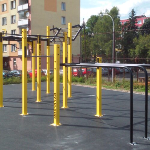 Calisthenics toestel Petum 50 Calisthenics Outdoor fitnessen, de nieuwe trend. Onze parken van het topmerk Revolution, voldoen aan de allerhoogste veiligheidsnormen.