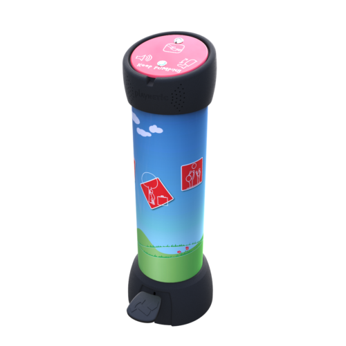 Interactieve spelpaal 24 Standaard. Uitdagende games die lichaamsbeweging en samenwerking stimuleren. Wek energie op via het voetpedaal!