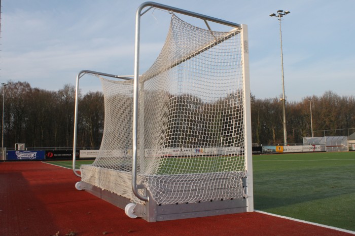 Hockeydoelnetten WK-model 1 Hockeydoelnet PP 4 mm wit voor wedstrijdhockey
