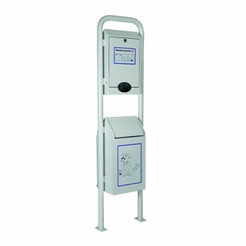 Hondentoilet. Compleet met opvangbak en zak-dispencer. Ideaal voor camping en recreatiepark.