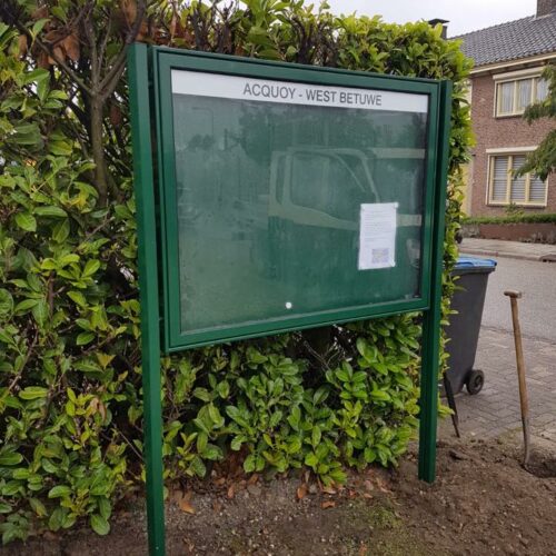 Informatieborden Top-Line 40 Duurzaam en ook nog eens verrassend voordelig. Topsegment informatieborden. Deze staat bij Acquoy West Betuwe